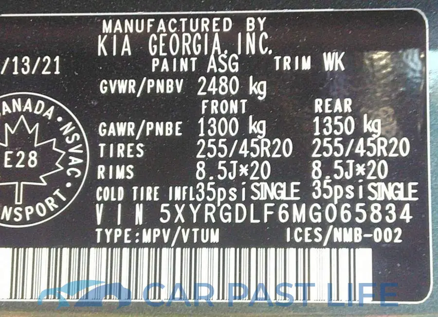 5XYRGDLF6MG065834# 9