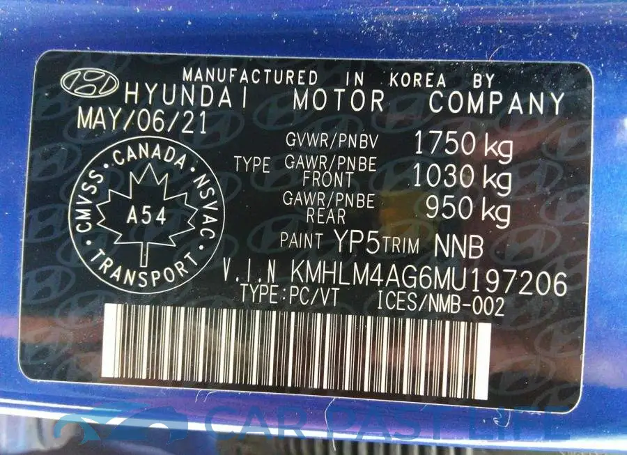 KMHLM4AG6MU197206# 9