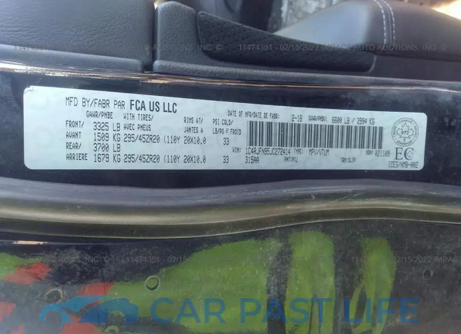 1C4RJFN95JC272414# 9