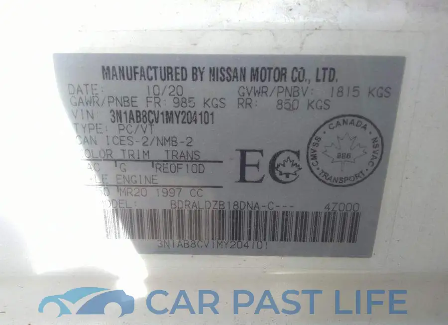 3N1AB8CV1MY204101# 9