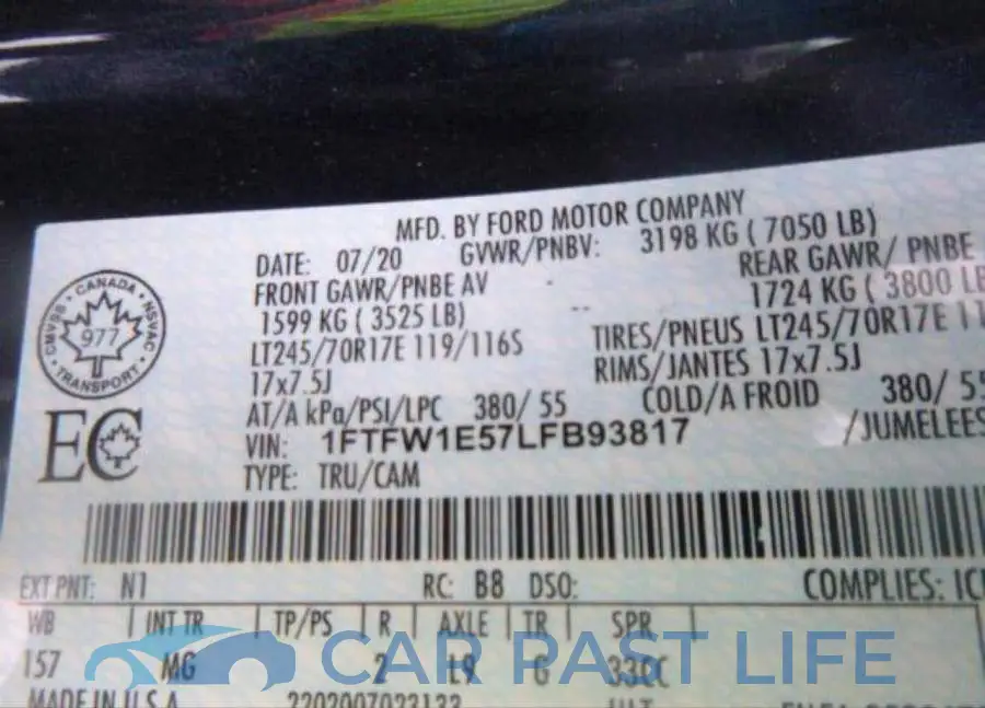 1FTFW1E57LFB93817# 9