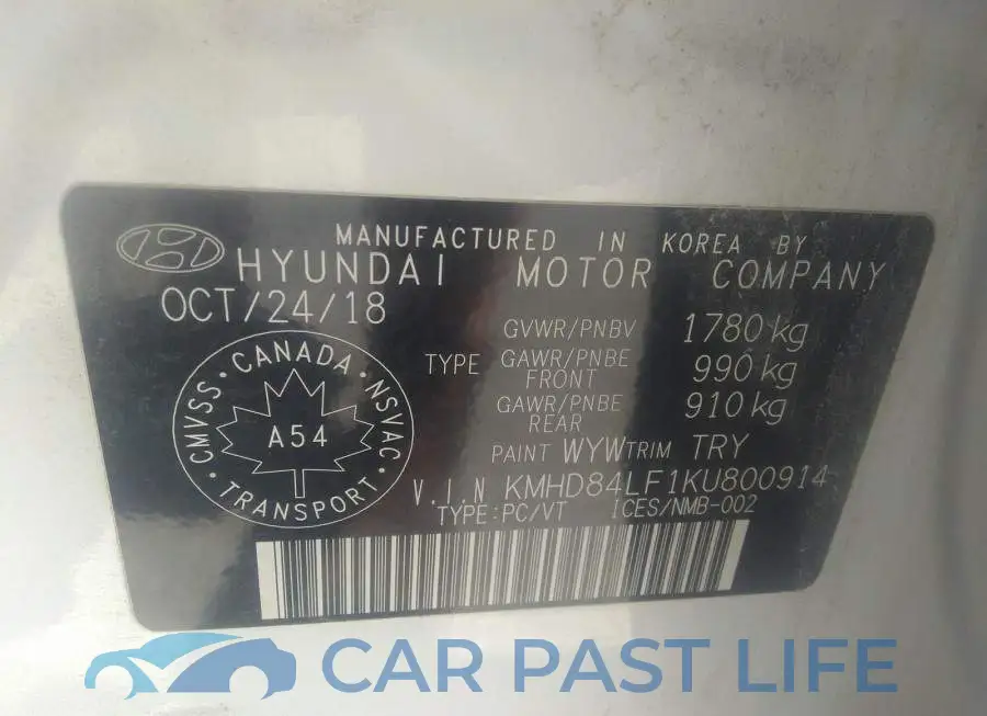 KMHD84LF1KU800914# 9