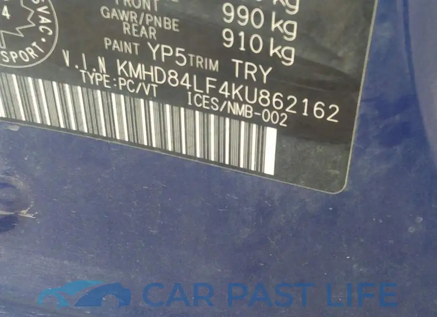 KMHD84LF4KU862162# 9