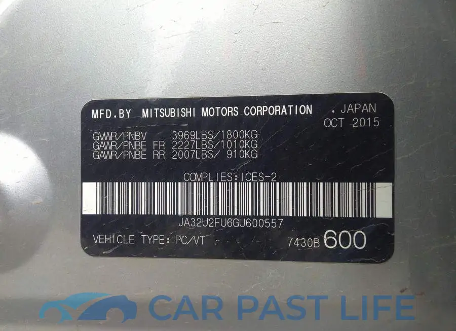 JA32U2FU6GU600557# 9