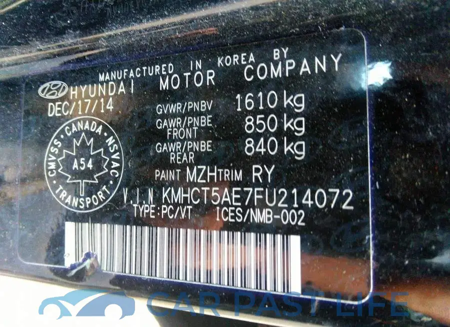 KMHCT5AE7FU214072# 9
