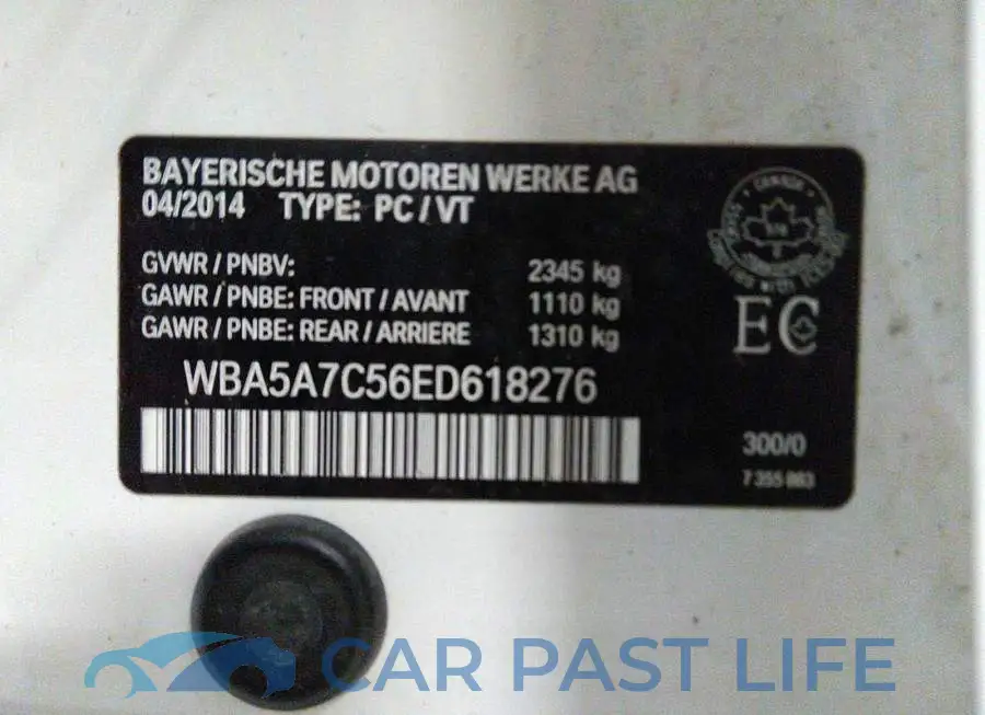 WBA5A7C56ED618276# 9