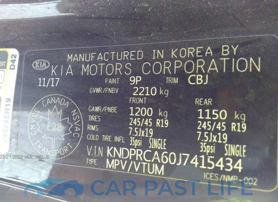 KNDPRCA60J7415434# 9