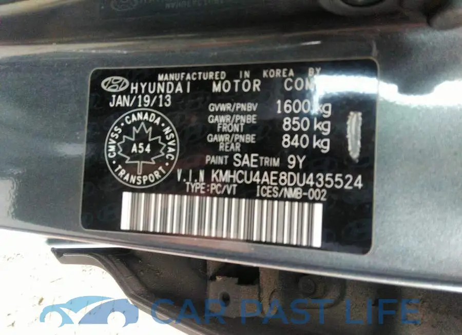 KMHCU4AE8DU435524# 9