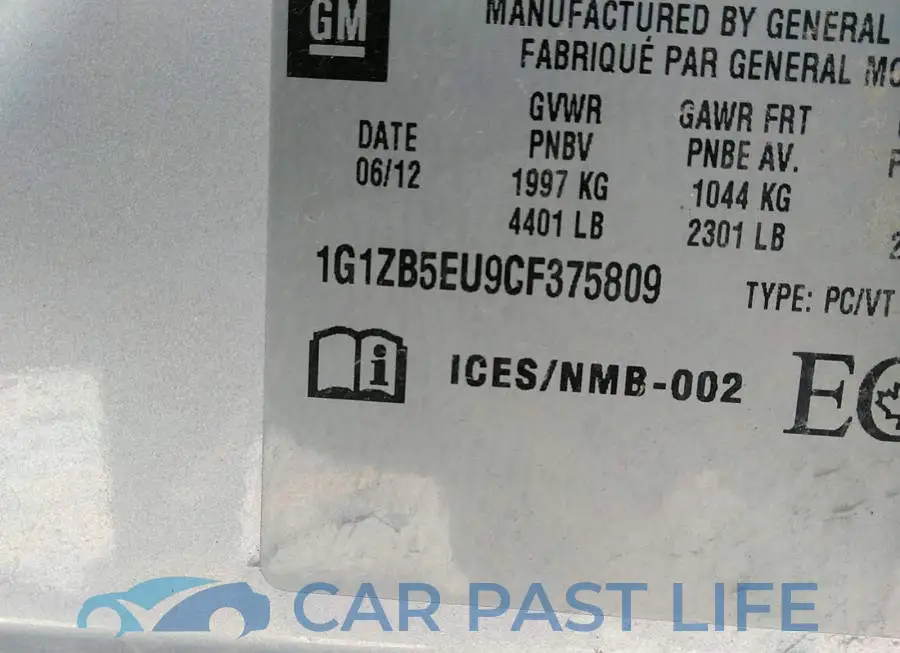 1G1ZB5EU9CF375809# 9