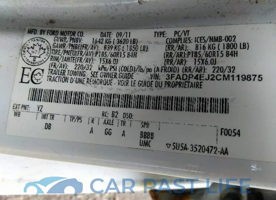 3FADP4EJ2CM119875# 9