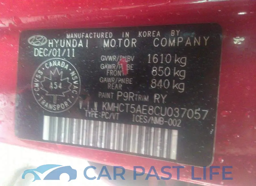 KMHCT5AE8CU037057# 9
