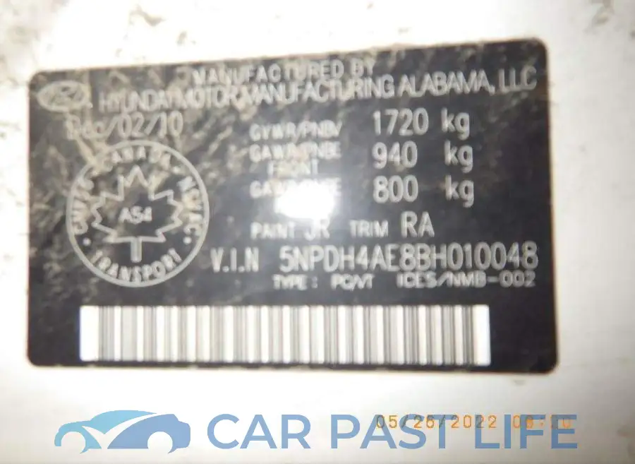 5NPDH4AE8BH010048# 5