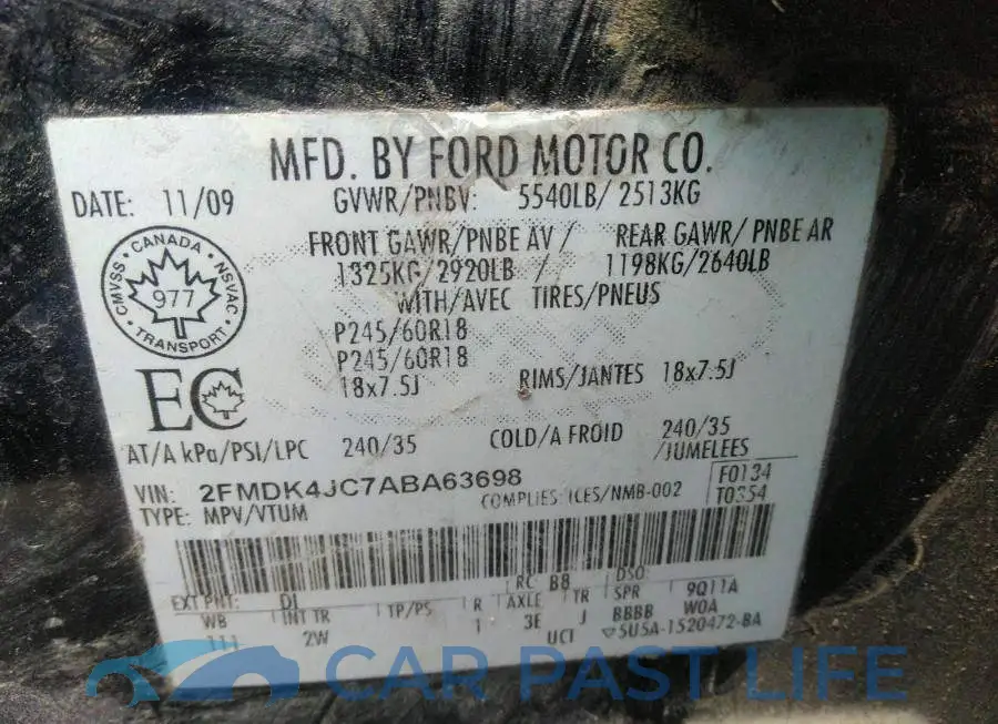2FMDK4JC7ABA63698# 9
