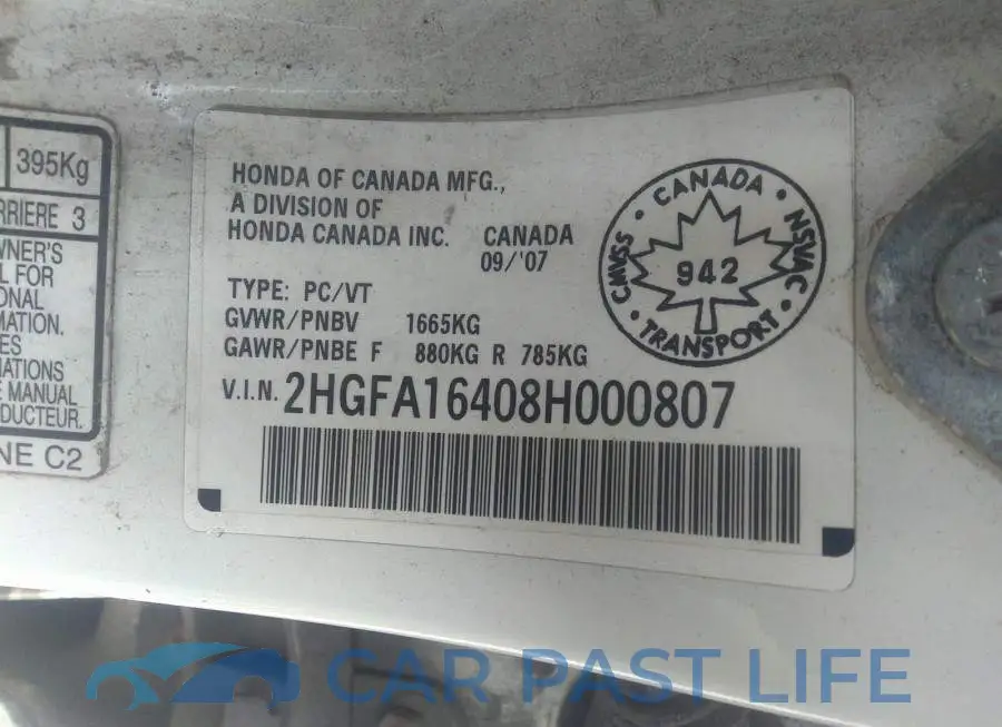 2HGFA16408H000807# 9