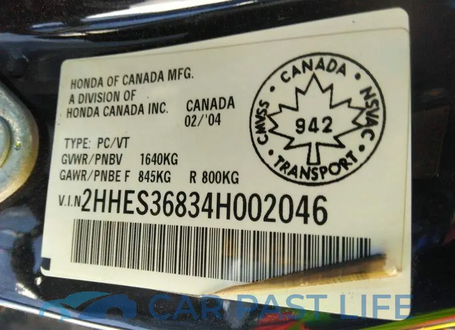 2HHES36834H002046# 9