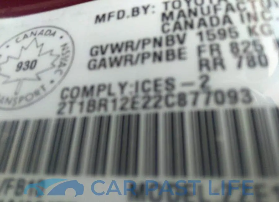 2T1BR12E22C877093# 9