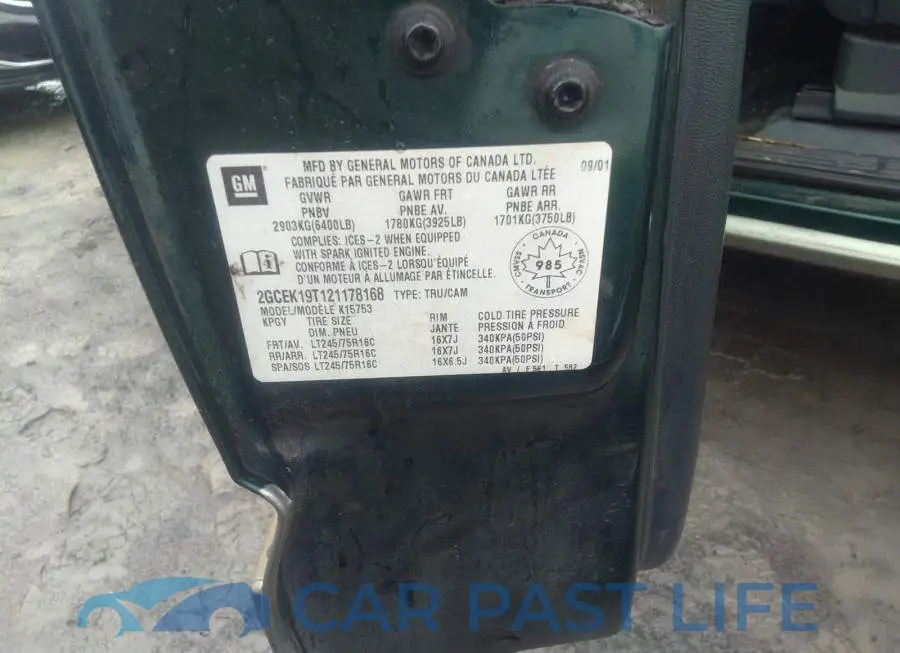 2GCEK19T121178168# 9
