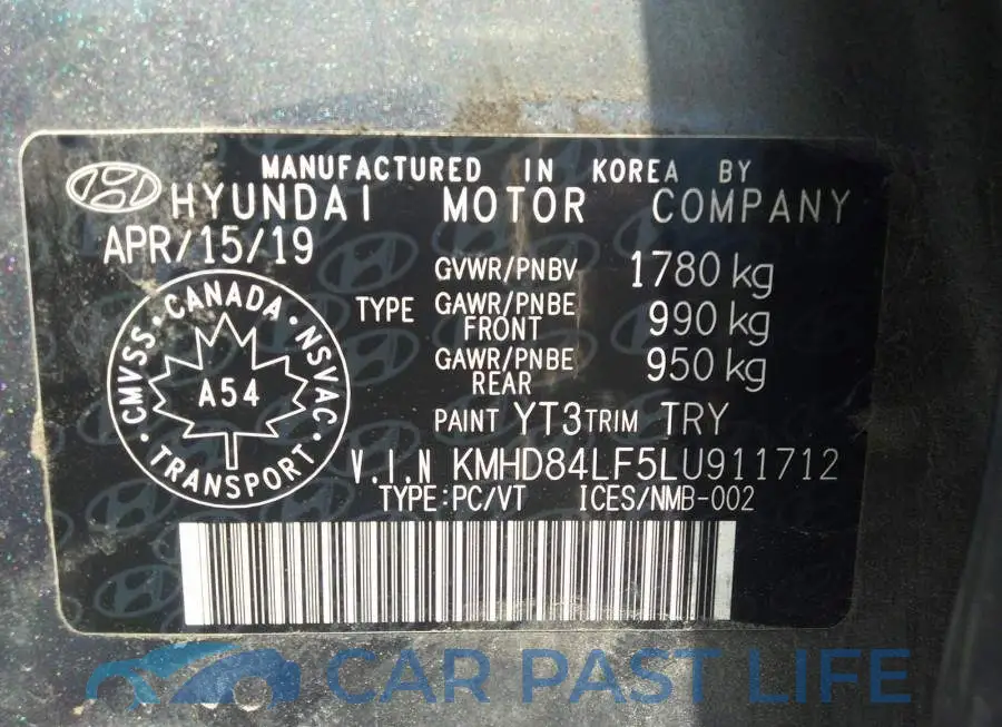KMHD84LF5LU911712# 9