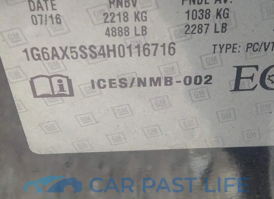 1G6AX5SS4H0116716# 9