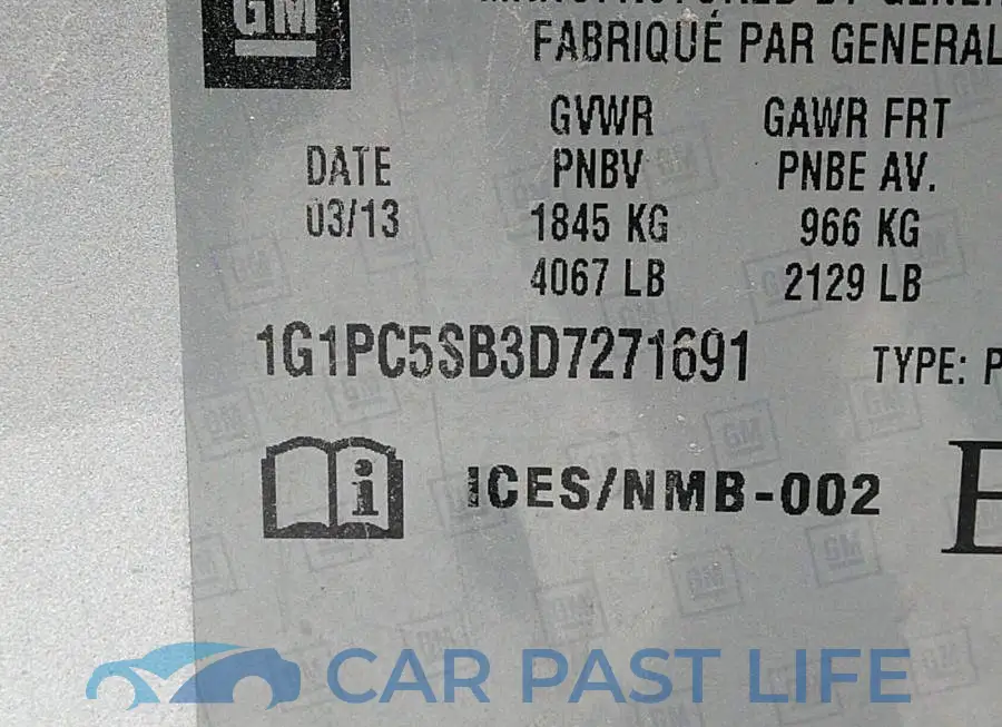 1G1PC5SB3D7271691# 9