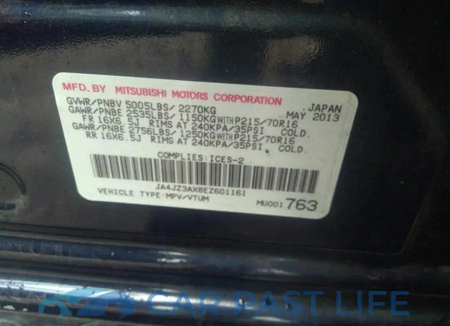 JA4JZ3AX8EZ601161# 9