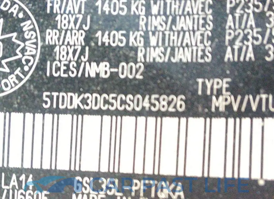 5TDDK3DC5CS045826# 9