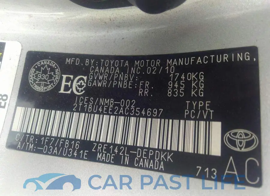 2T1BU4EE2AC354697# 9