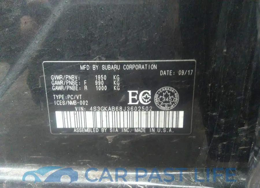 4S3GKAB68J3602502# 9