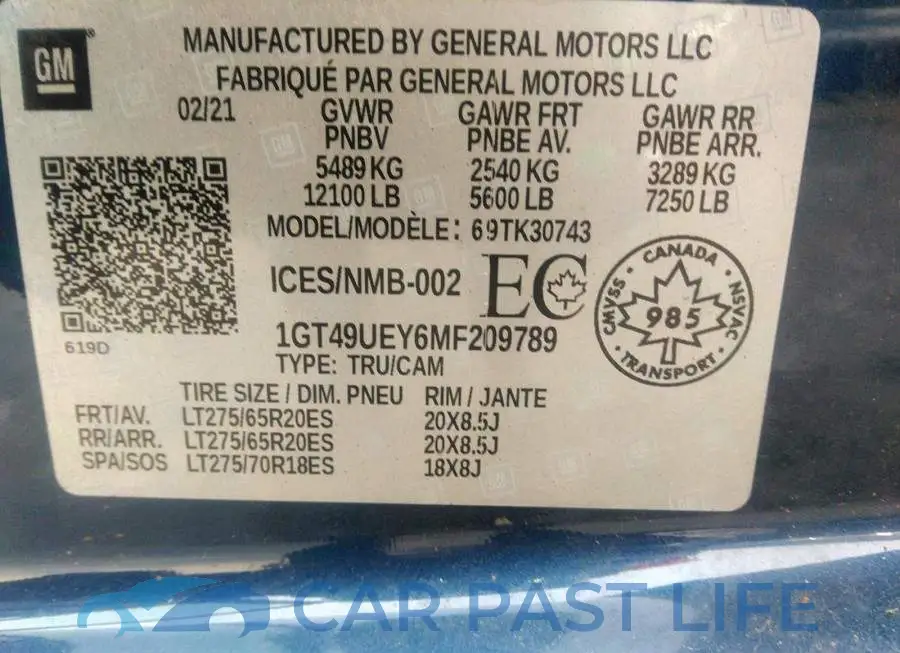1GT49UEY6MF209789# 9
