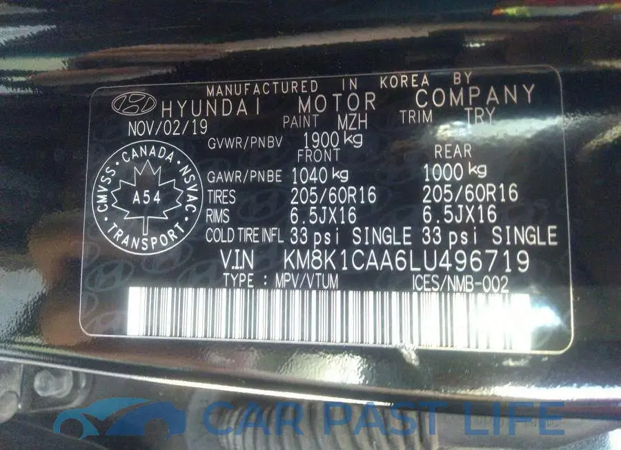 KM8K1CAA6LU496719# 9
