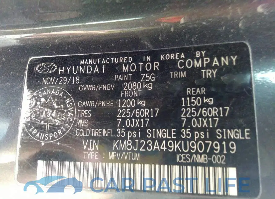 KM8J23A49KU907919# 9