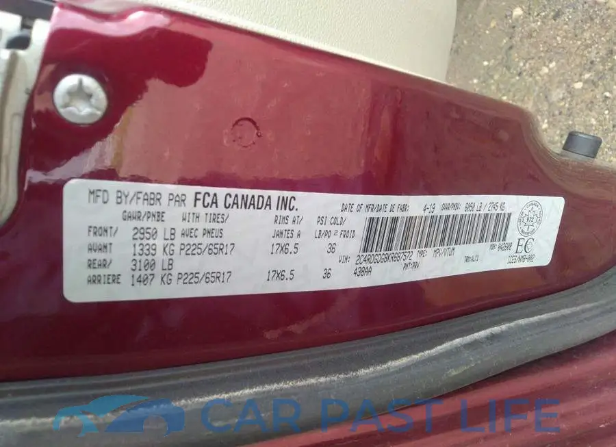 2C4RDGDG8KR687572# 9