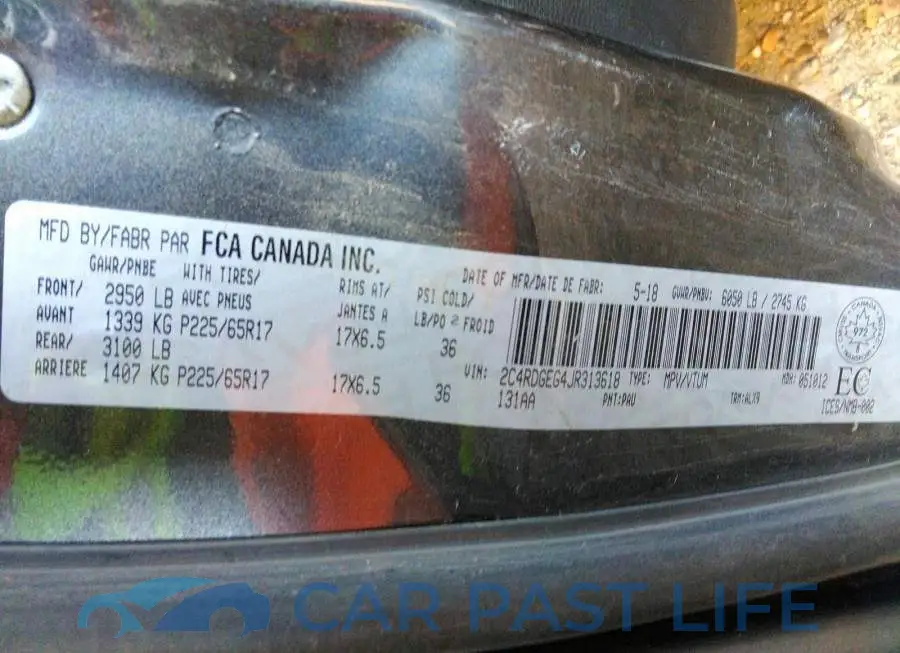 2C4RDGEG4JR313618# 9