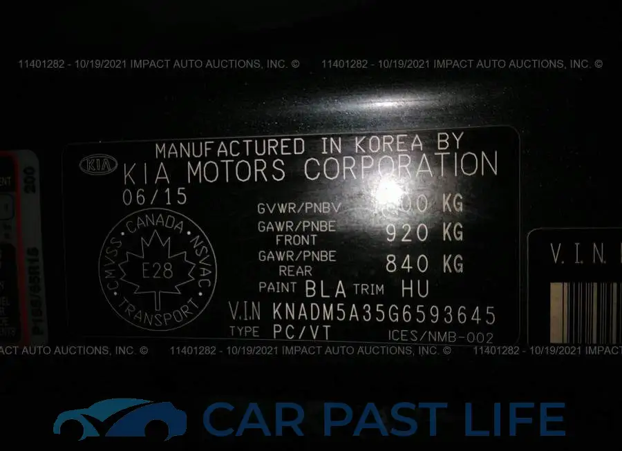 KNADM5A35G6593645# 9