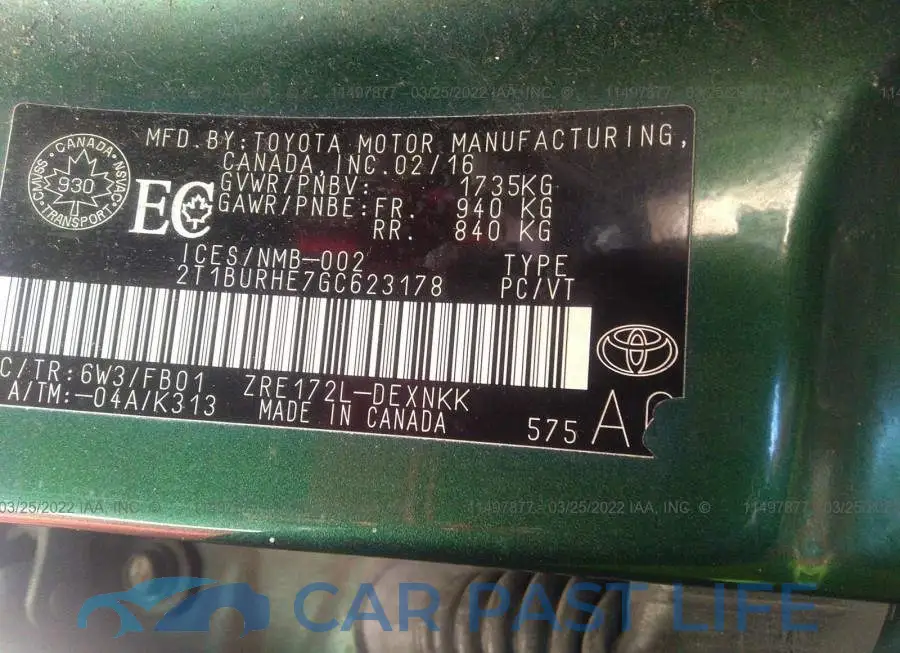 2T1BURHE7GC623178# 9