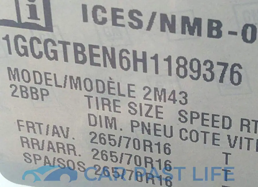 1GCGTBEN6H1189376# 9