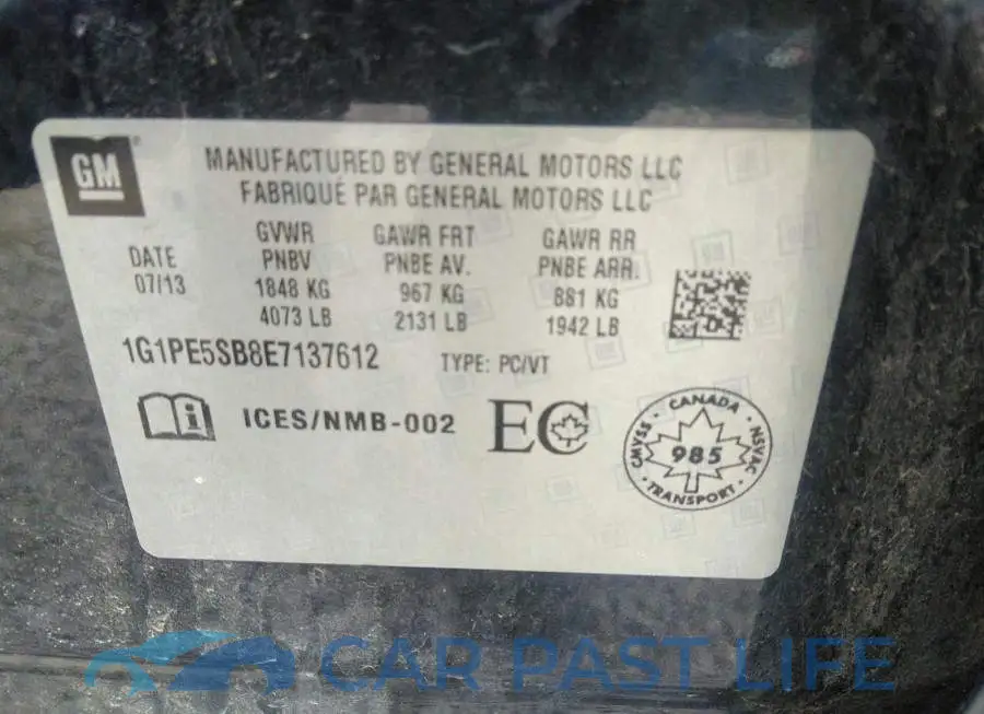 1G1PE5SB8E7137612# 9