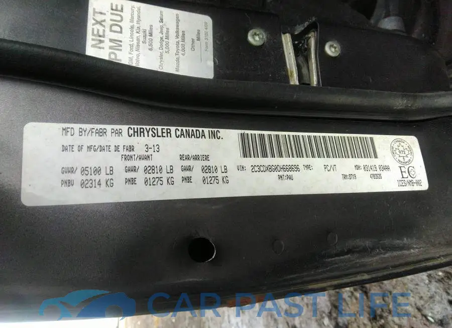 2C3CDXBG0DH668696# 9