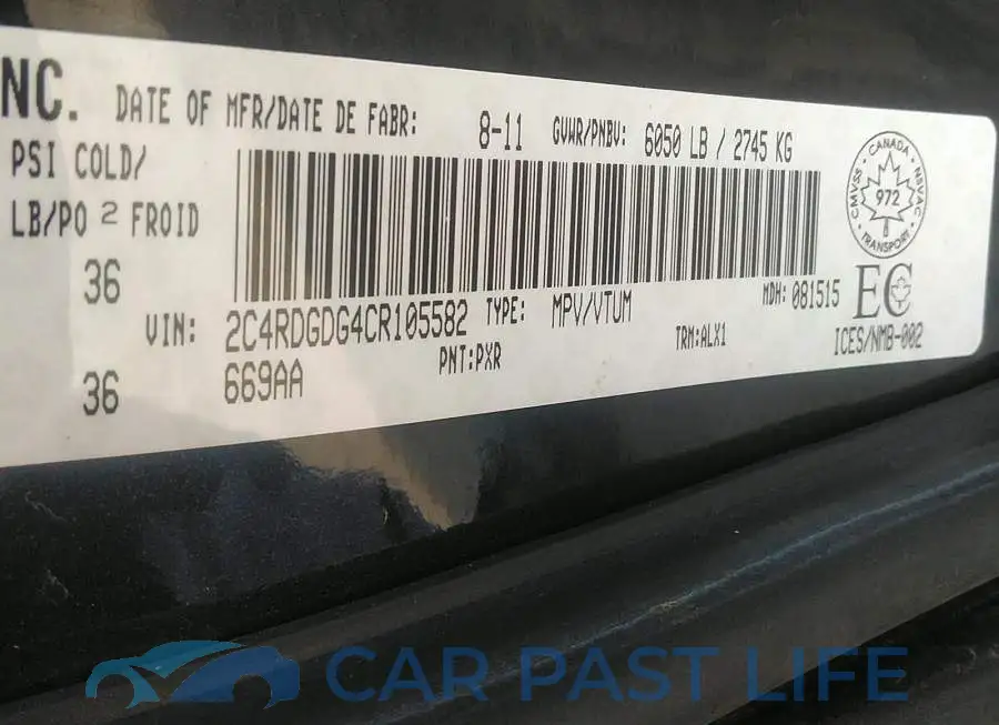 2C4RDGDG4CR105582# 9