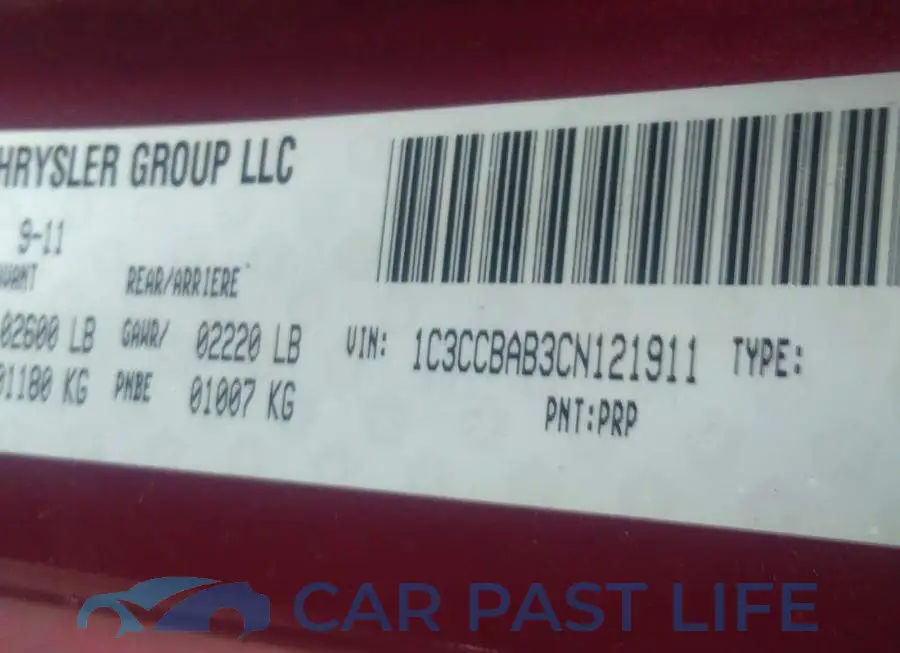 1C3CCBAB3CN121911# 9