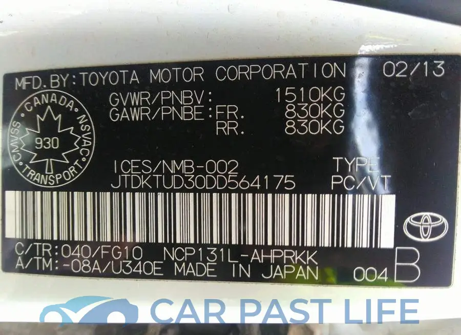 JTDKTUD30DD564175# 9