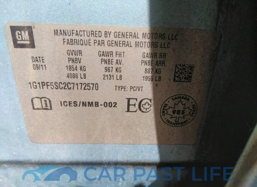 1G1PF5SC2C7172570# 9