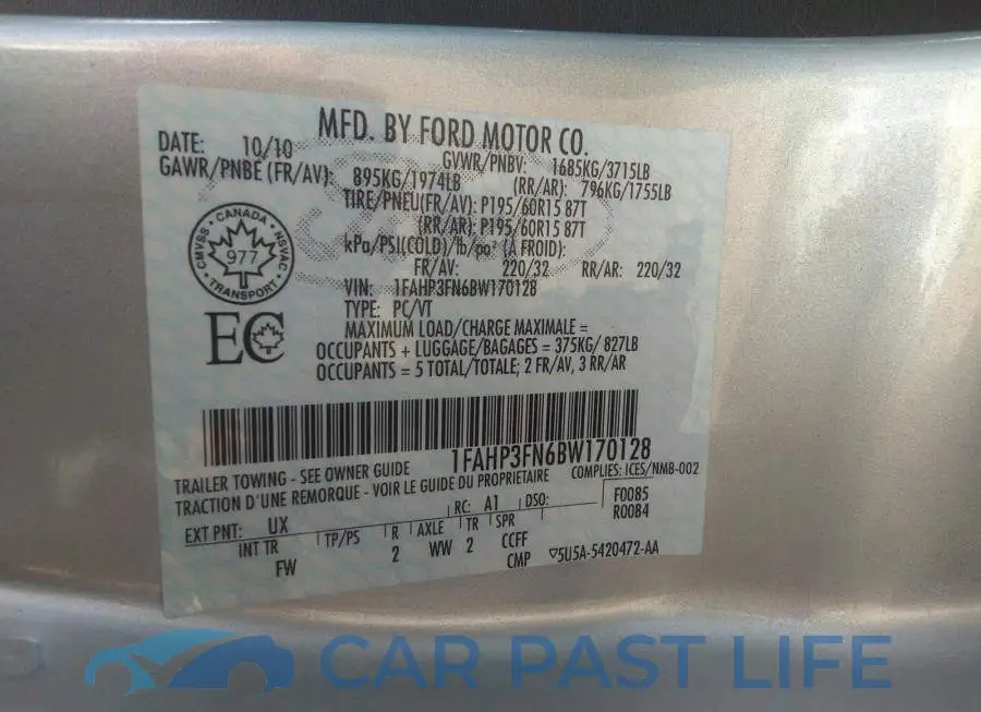 1FAHP3FN6BW170128# 9