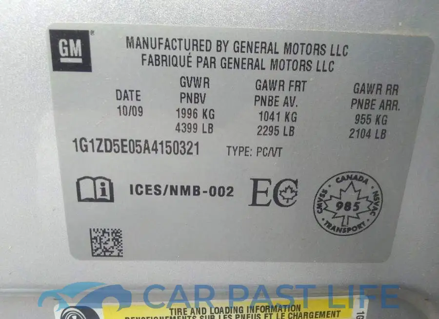 1G1ZD5E05A4150321# 9