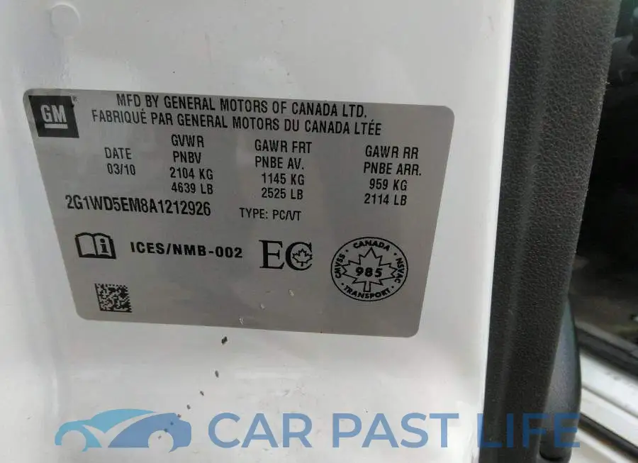 2G1WD5EM8A1212926# 9