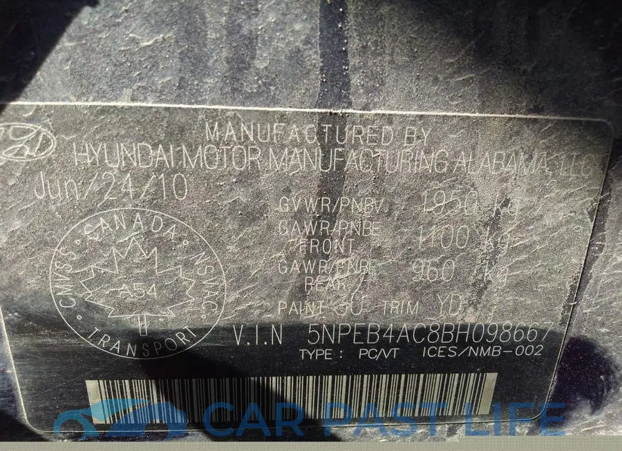 5NPEB4AC8BH098667# 9
