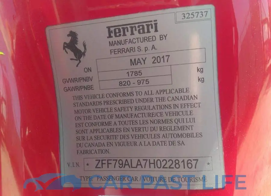 ZFF79ALA7H0228167# 9
