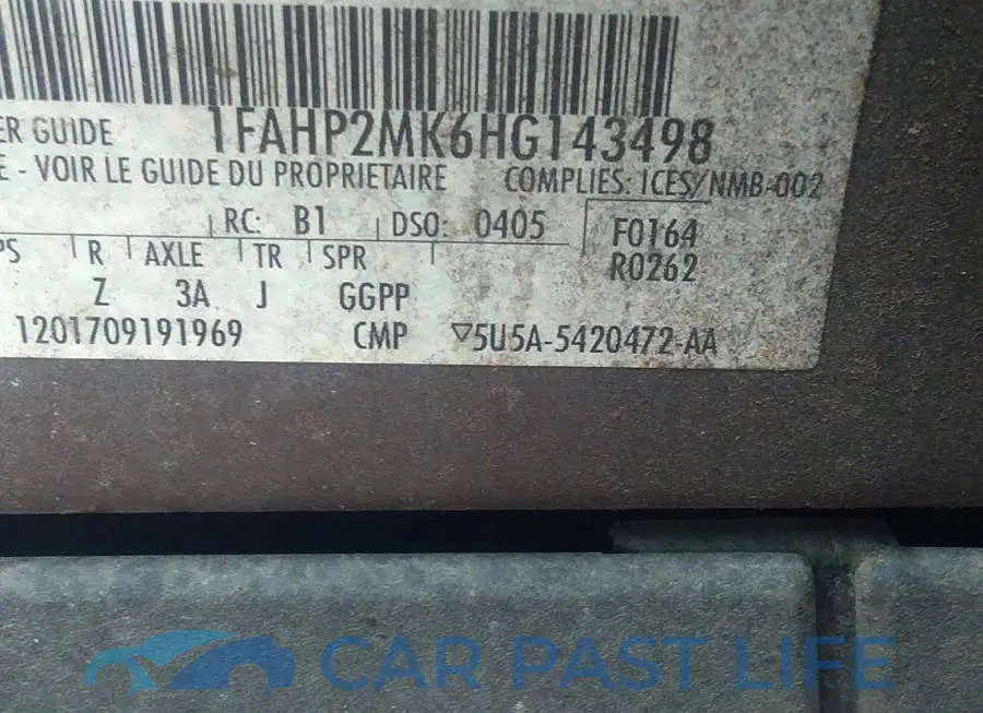 1FAHP2MK6HG143498# 9