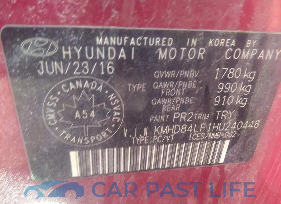 KMHD84LF1HU240448# 9
