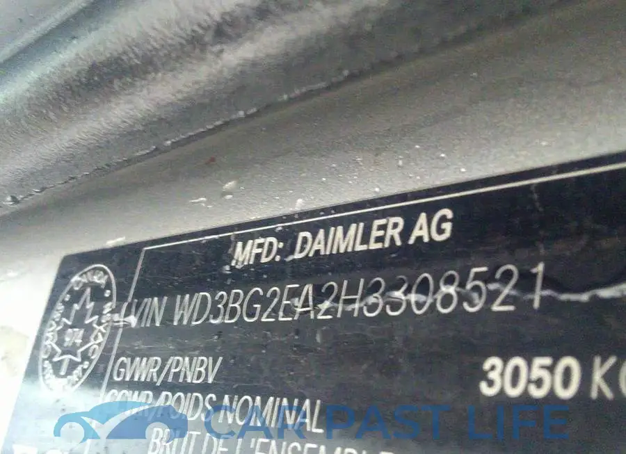 WD3BG2EA2H3308521# 9